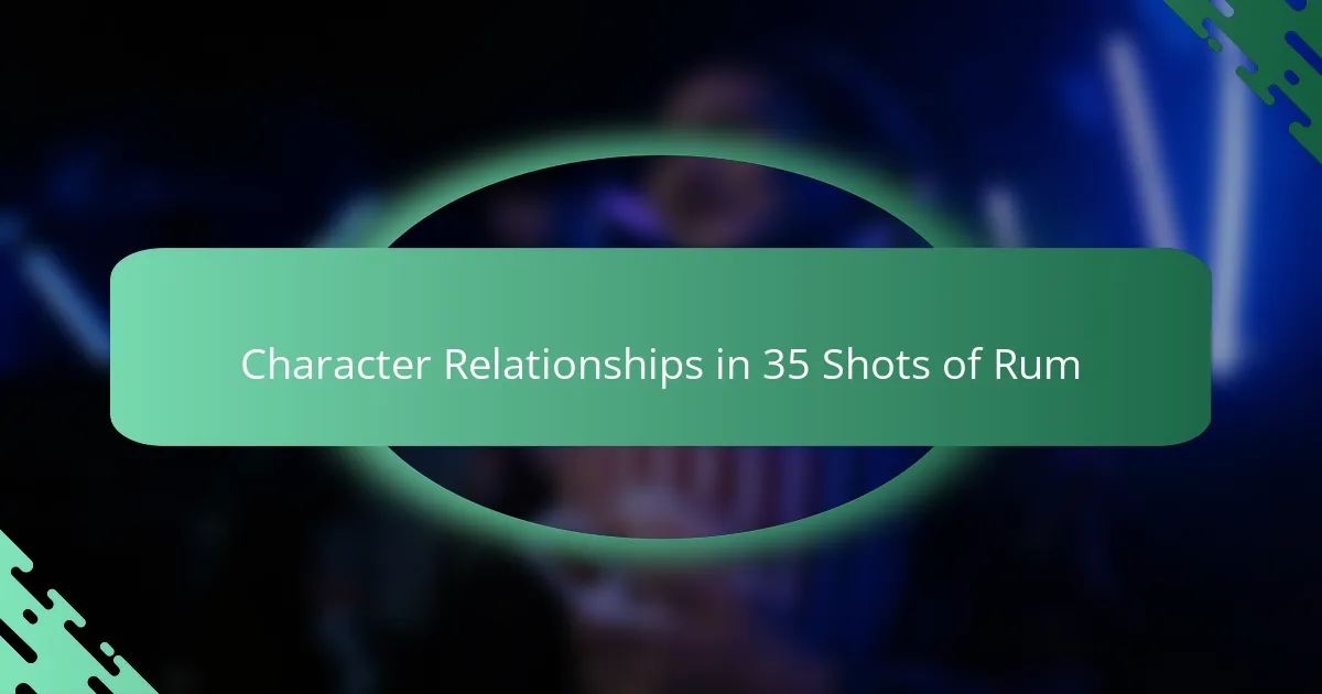 Character Relationships in 35 Shots of Rum