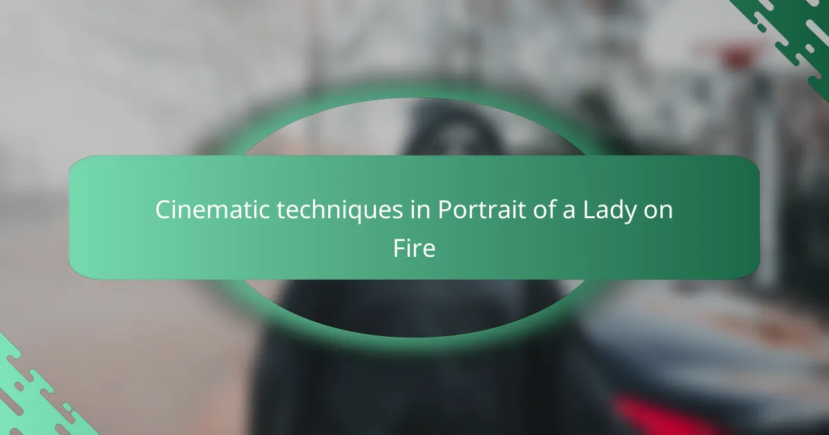 Cinematic techniques in Portrait of a Lady on Fire