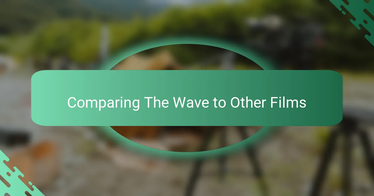 Comparing The Wave to Other Films