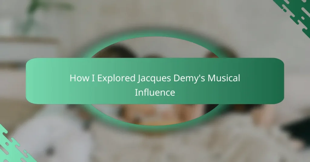 How I Explored Jacques Demy’s Musical Influence