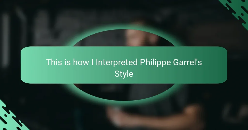 This is how I Interpreted Philippe Garrel’s Style