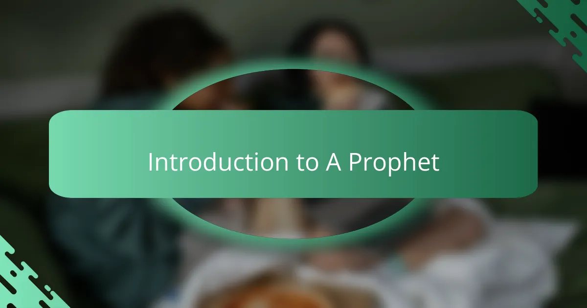 Introduction to A Prophet