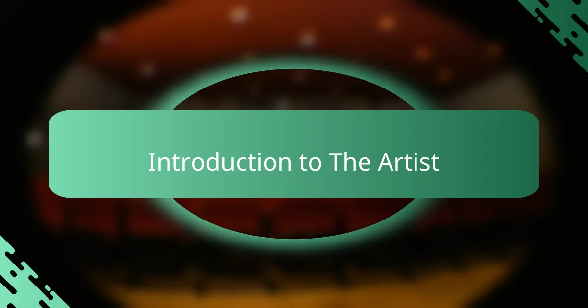 Introduction to The Artist