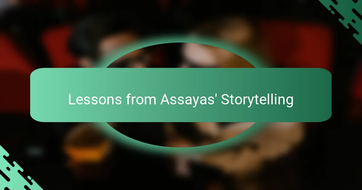 Lessons from Assayas' Storytelling