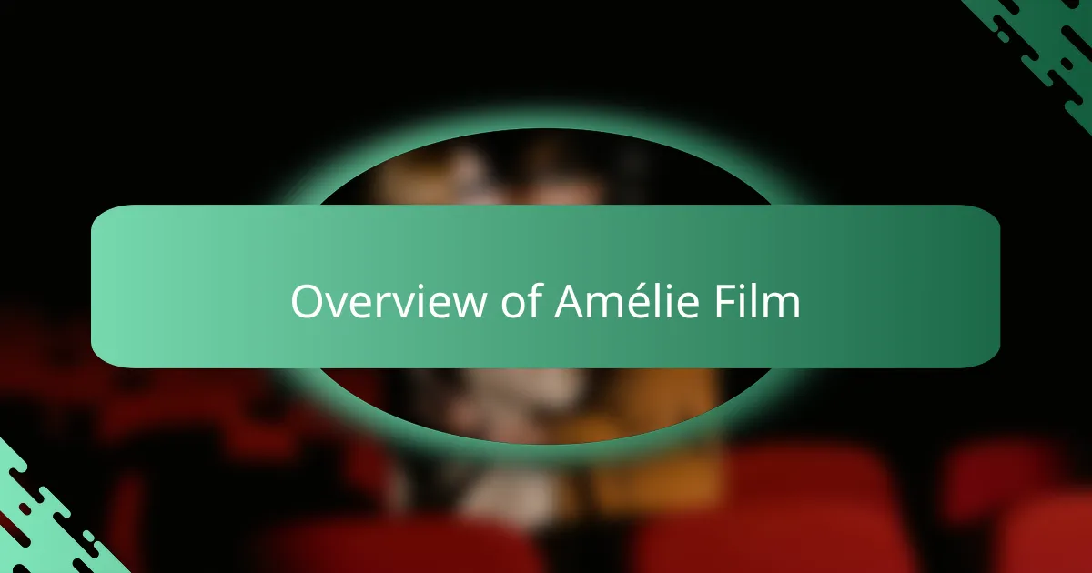 Overview of Amélie Film