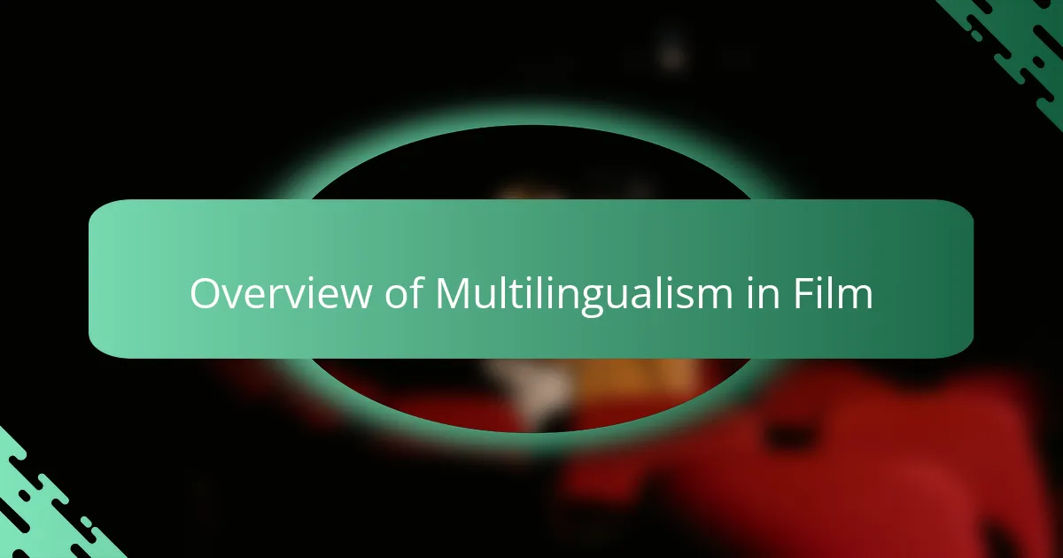 Overview of Multilingualism in Film