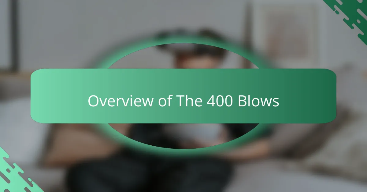 Overview of The 400 Blows
